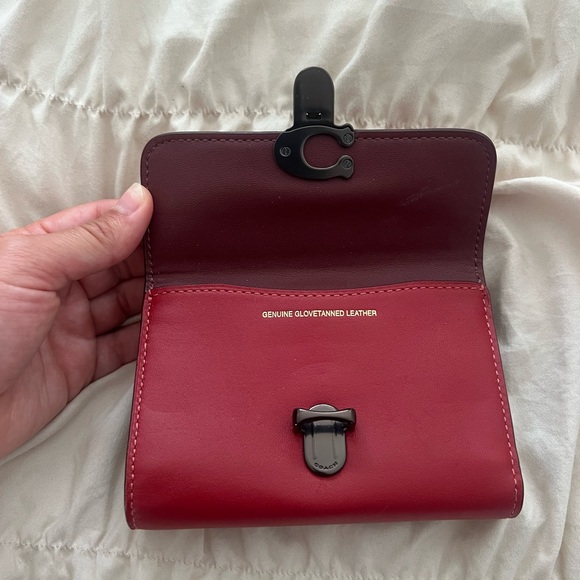 Coach Pink and Red Women's Wallet - Picture 2 of 7